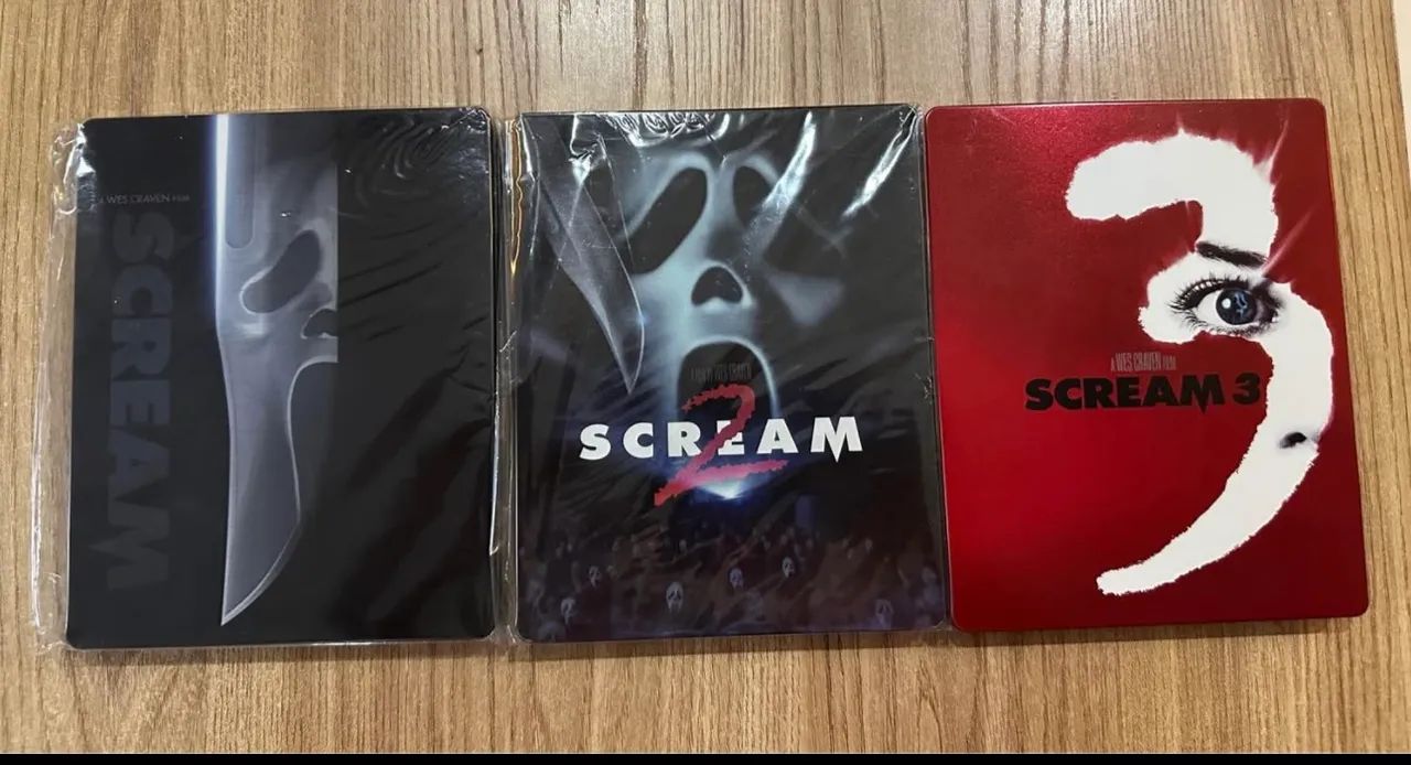 Blu ray 4k trilogia Pânico steelbook