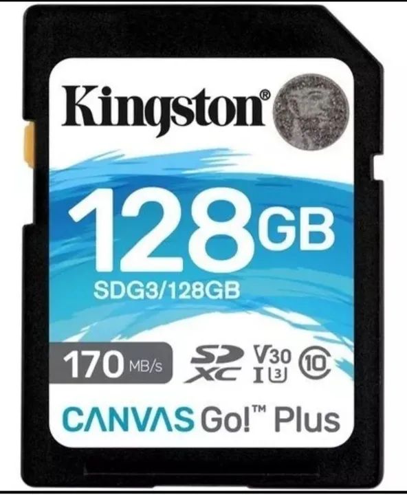 Cartão de Memória Kingston Canvas Go! Plus 128GB - SDXC - V30 - 170MB/s
