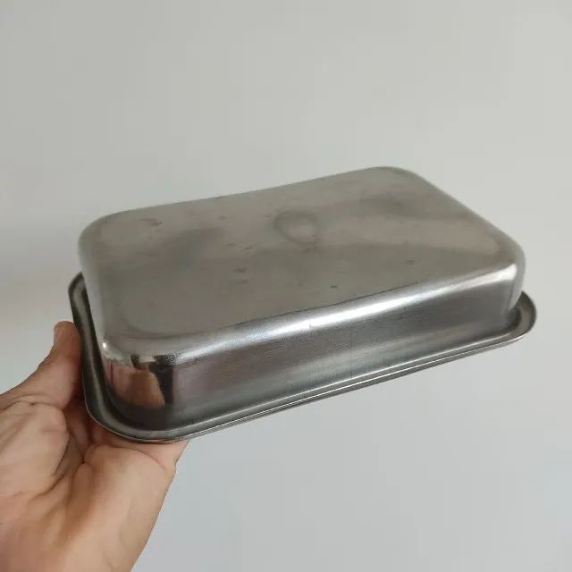 antiga bandeja cirurgica pequena inox fracalanza (usado) - Foto 3