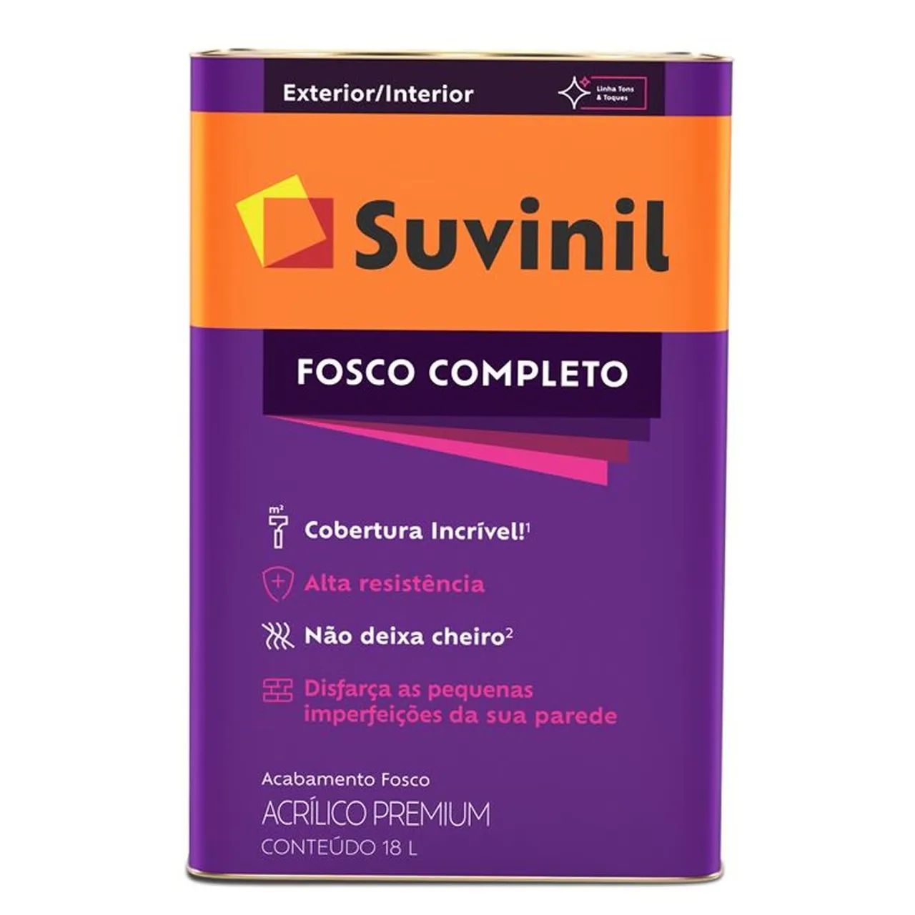 Tinta Acrílica Fosca Suvinil Branca 18 L