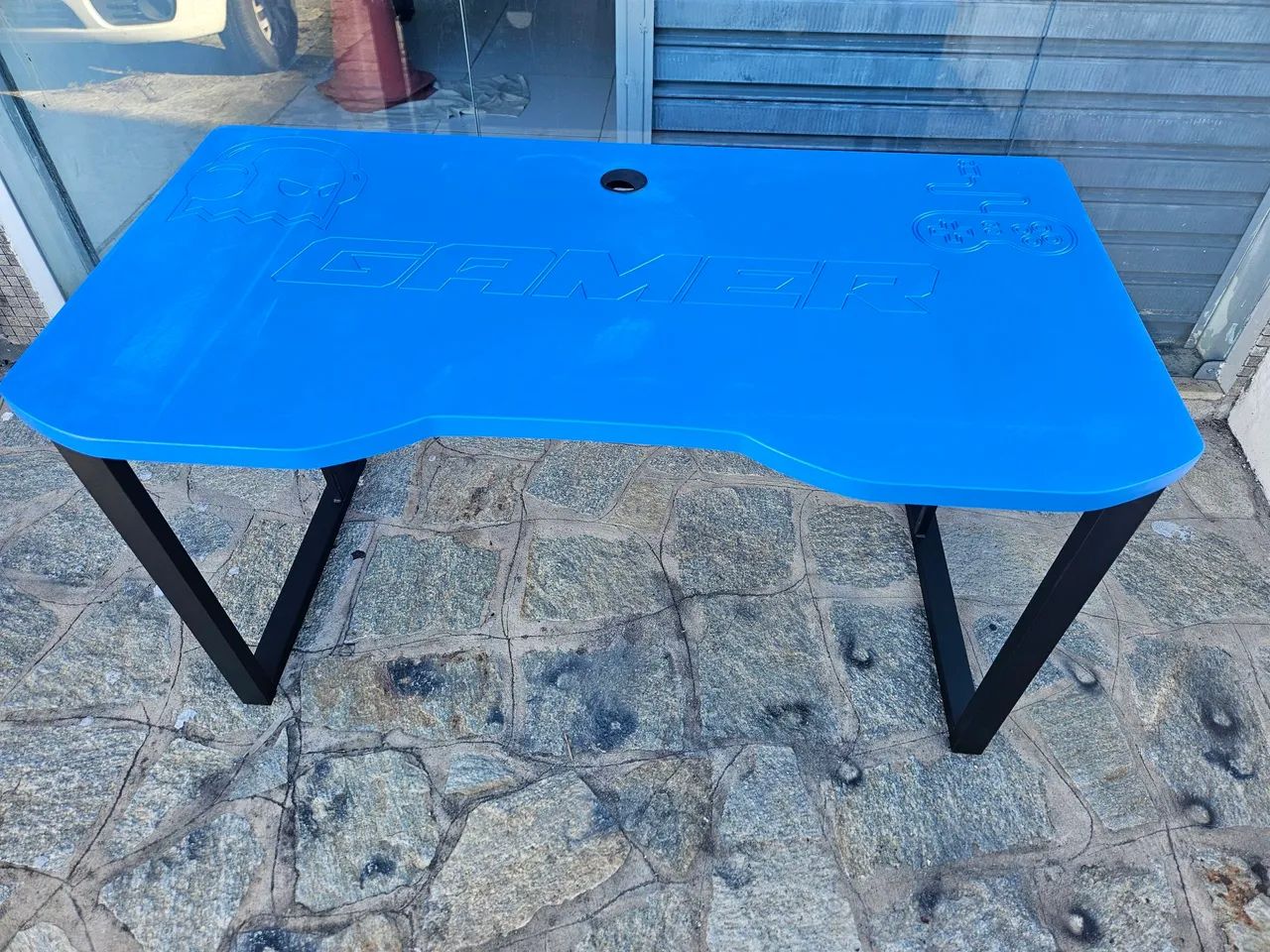 Mesa Gamer Azul - Foto 4