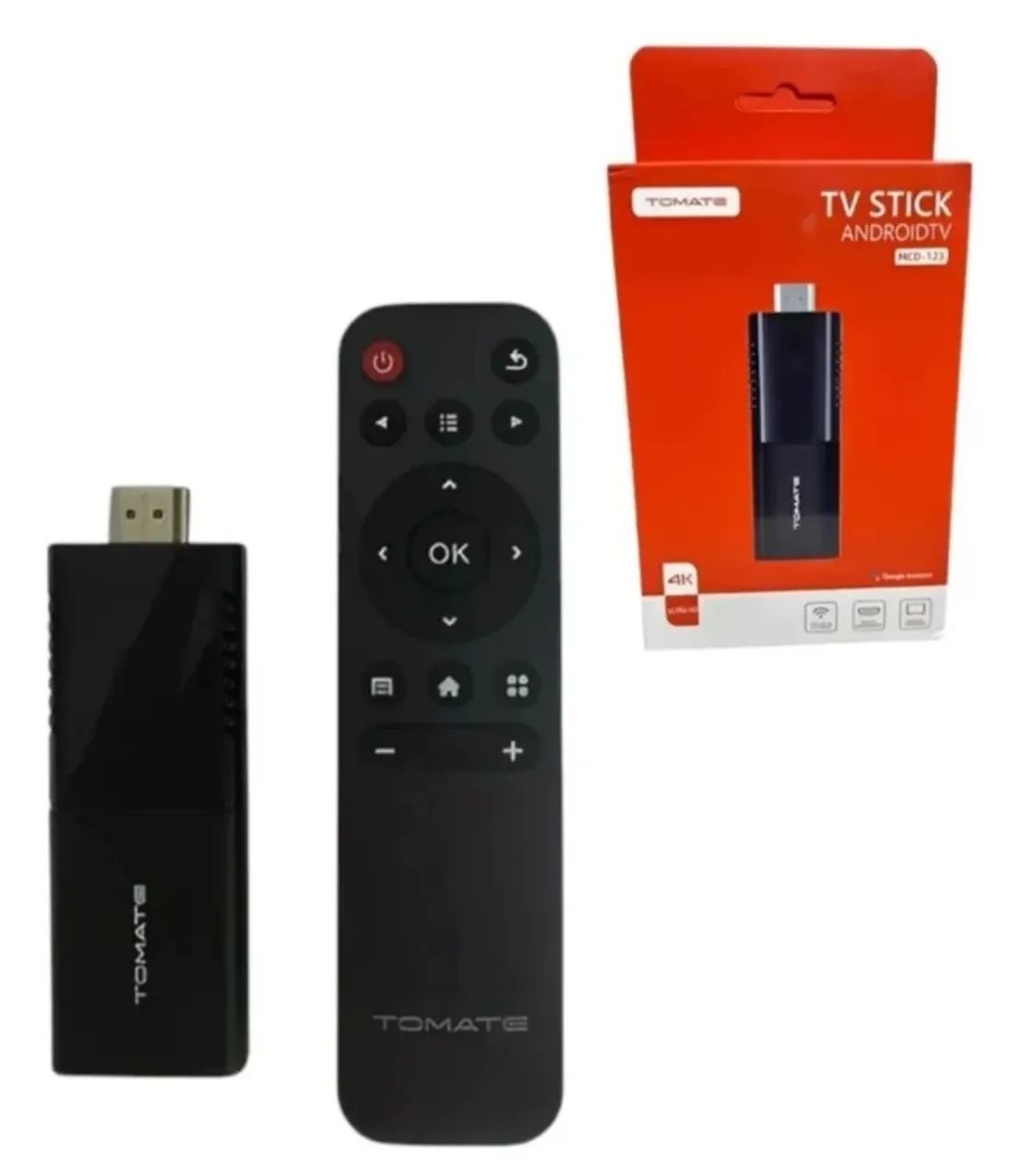 TV Stick 4K UHD AndroidTV - Tomate (Preto) - Foto 6