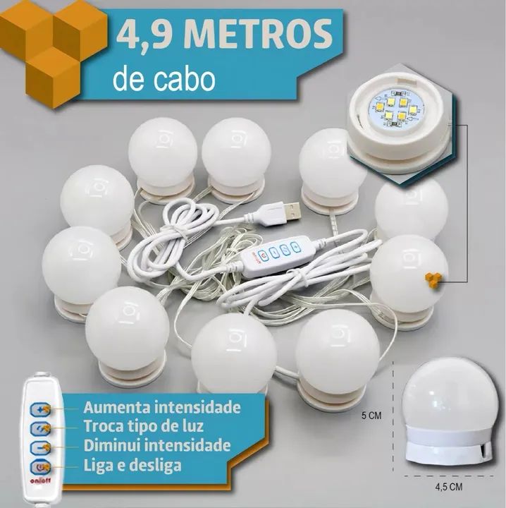 Kit Luzes LED para Maquiagem - Iluminação Profissional - Foto 3