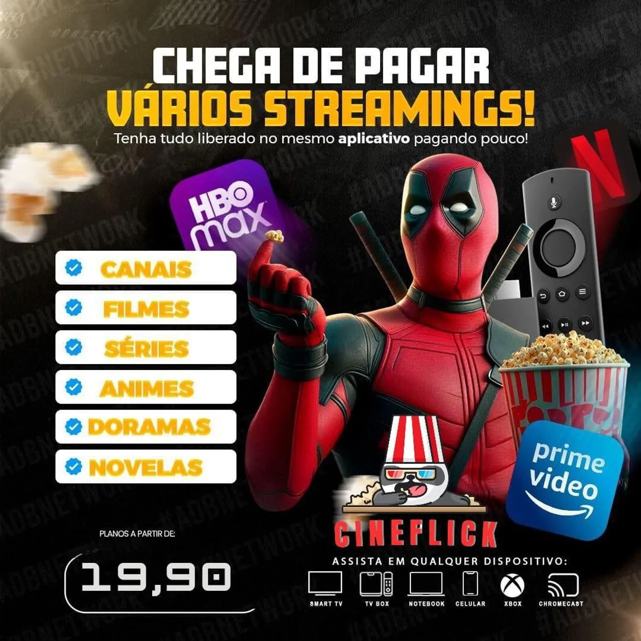 PLATAFORMA DE FILMES E SERIES CINEFLICK  - Foto 3