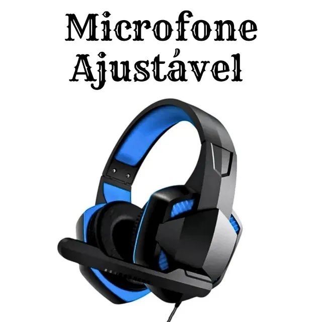Fone Headset LED RGB Gamer Com Fio E Microfone Ajustável Conexão P2 USB Kapbom KA-9008 - Foto 3