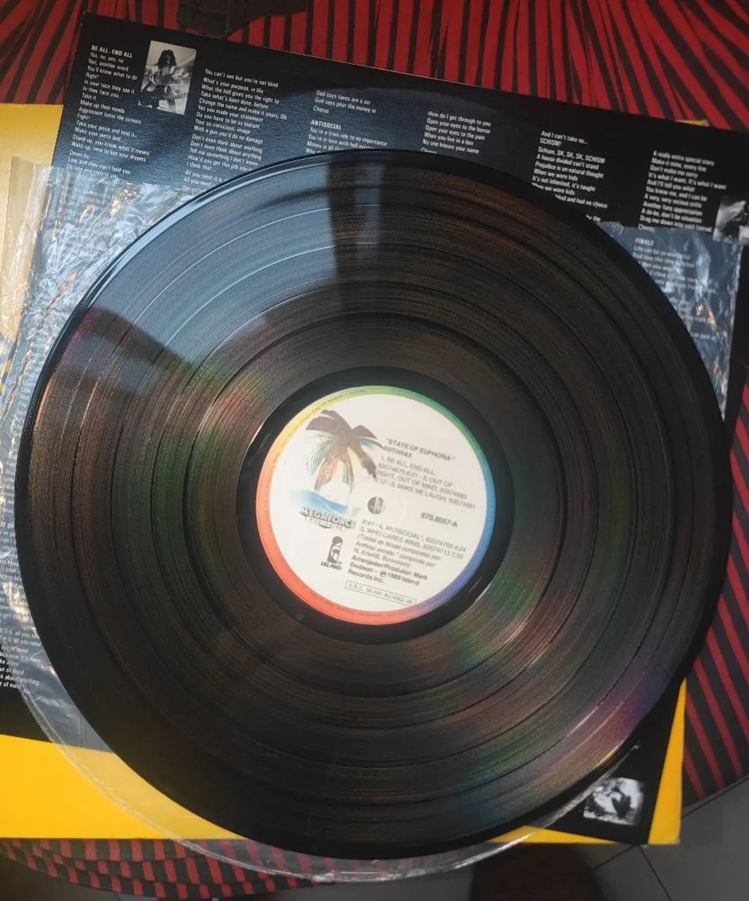 Anthrax - State of Euphoria -  Vinil LP da época 1988 - Foto 6
