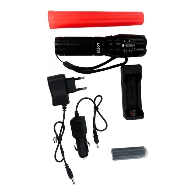 Lanterna Led Super Zoom com Sinalizador 500 Lumens Lotus 1400