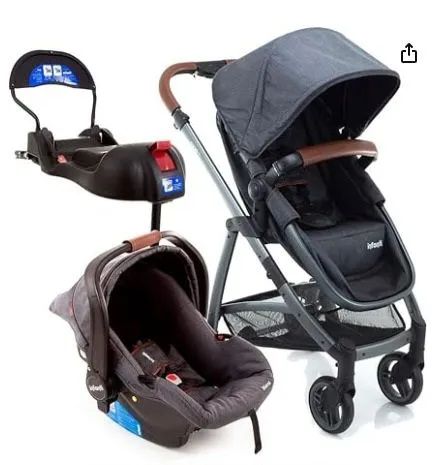Carrinho + bebê conforto + base isofix Infanti Narni