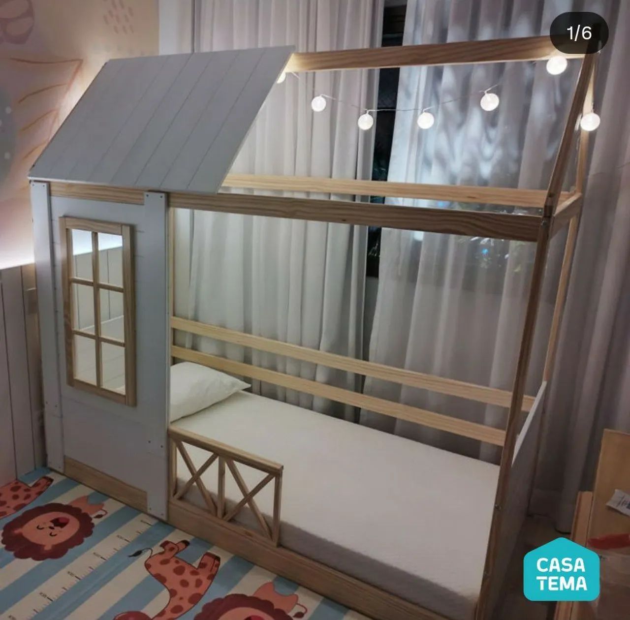 Cama montessoriana casinha de solteiro  - Foto 4