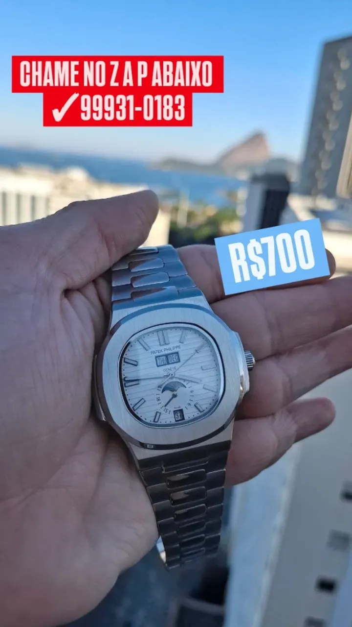 Relógio PATEK PHILIPPE AUTOMÁTICO FASES DA LUA