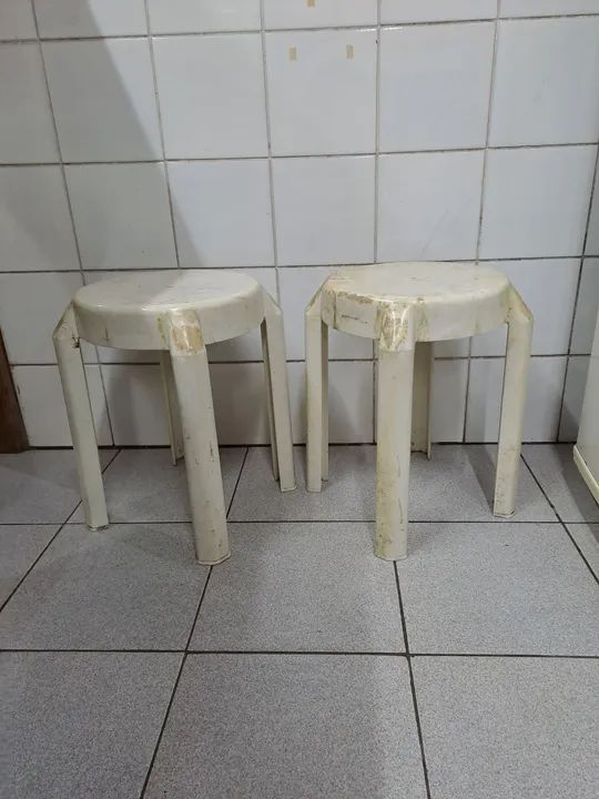 Kit 2 Banquetas de Polipropileno Branco