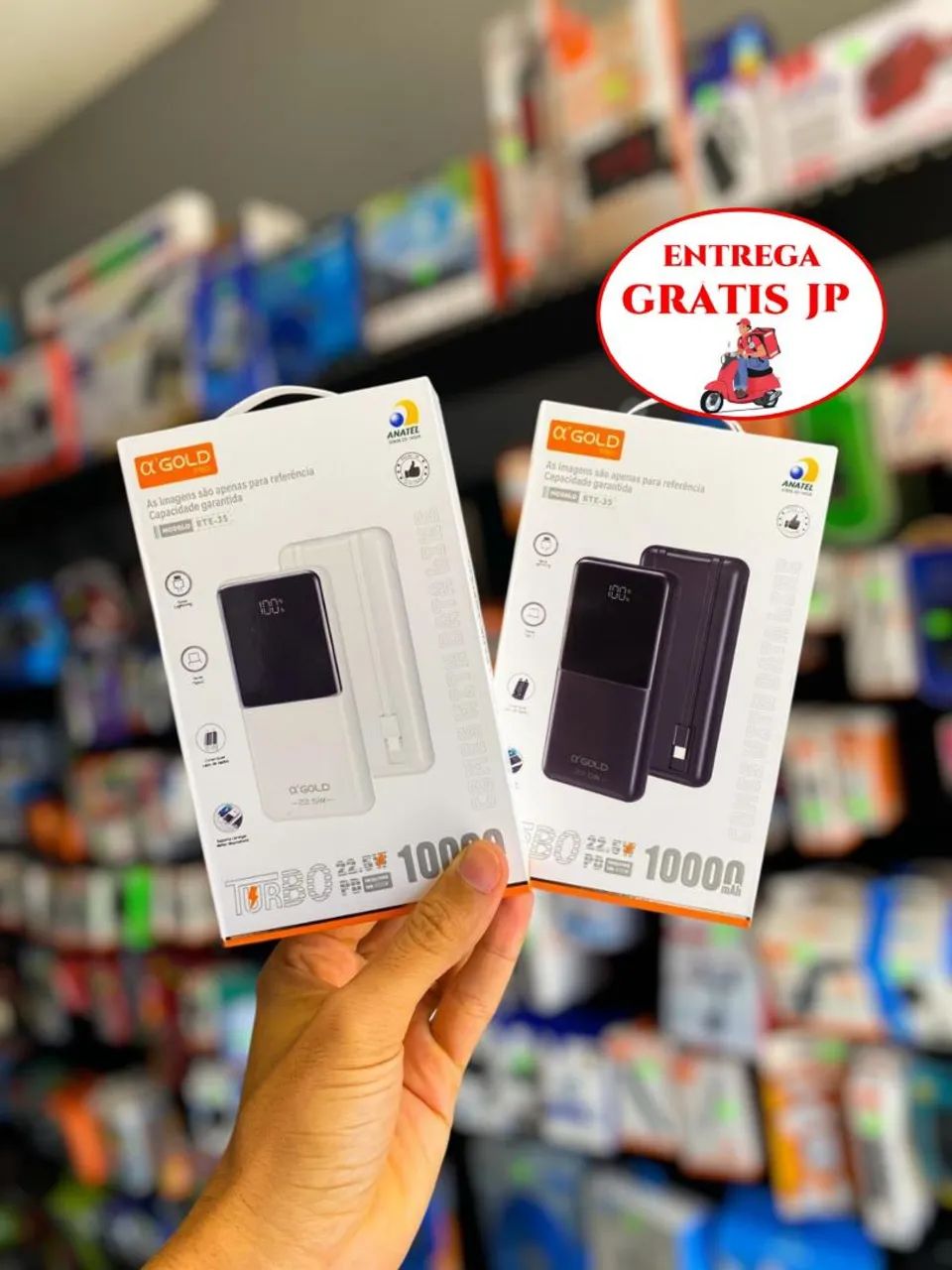 CARREGADOR PORTÁTIL GOLD 10.000 MAH BTE-35