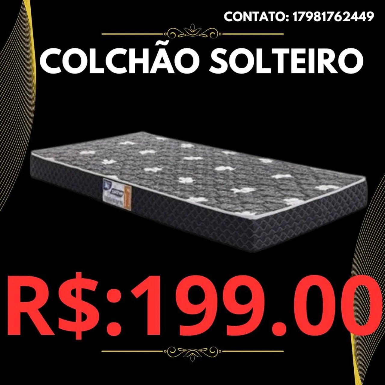 COLCHÃO SOLTEIRO VALOR 199.000 