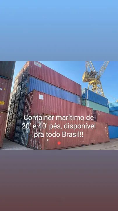 Container marítimo 20' e 40' disponível BR