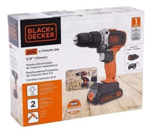 Parafusadeira/Furadeira Impacto Bateria 20V Li-Ion 3/8 45 Nm e Carregador - Black & Decker - Foto 3