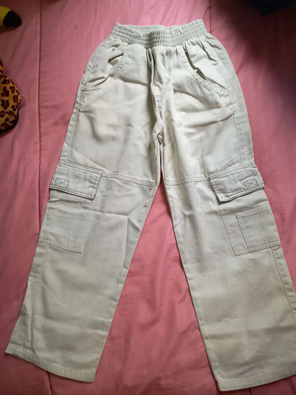 Calça Cargo infantil Bege tamanho 6