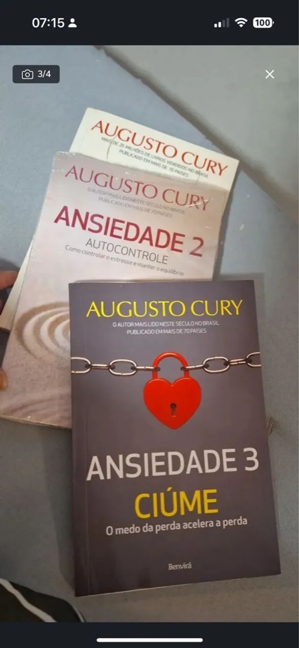 03 livros ansiedade de Augusto cury - Foto 4