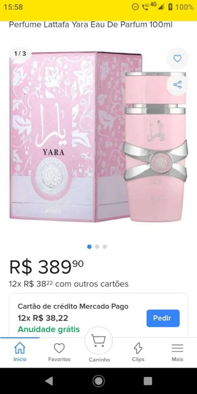 Perfume Lattafa Yara Eau De Parfum 100ml