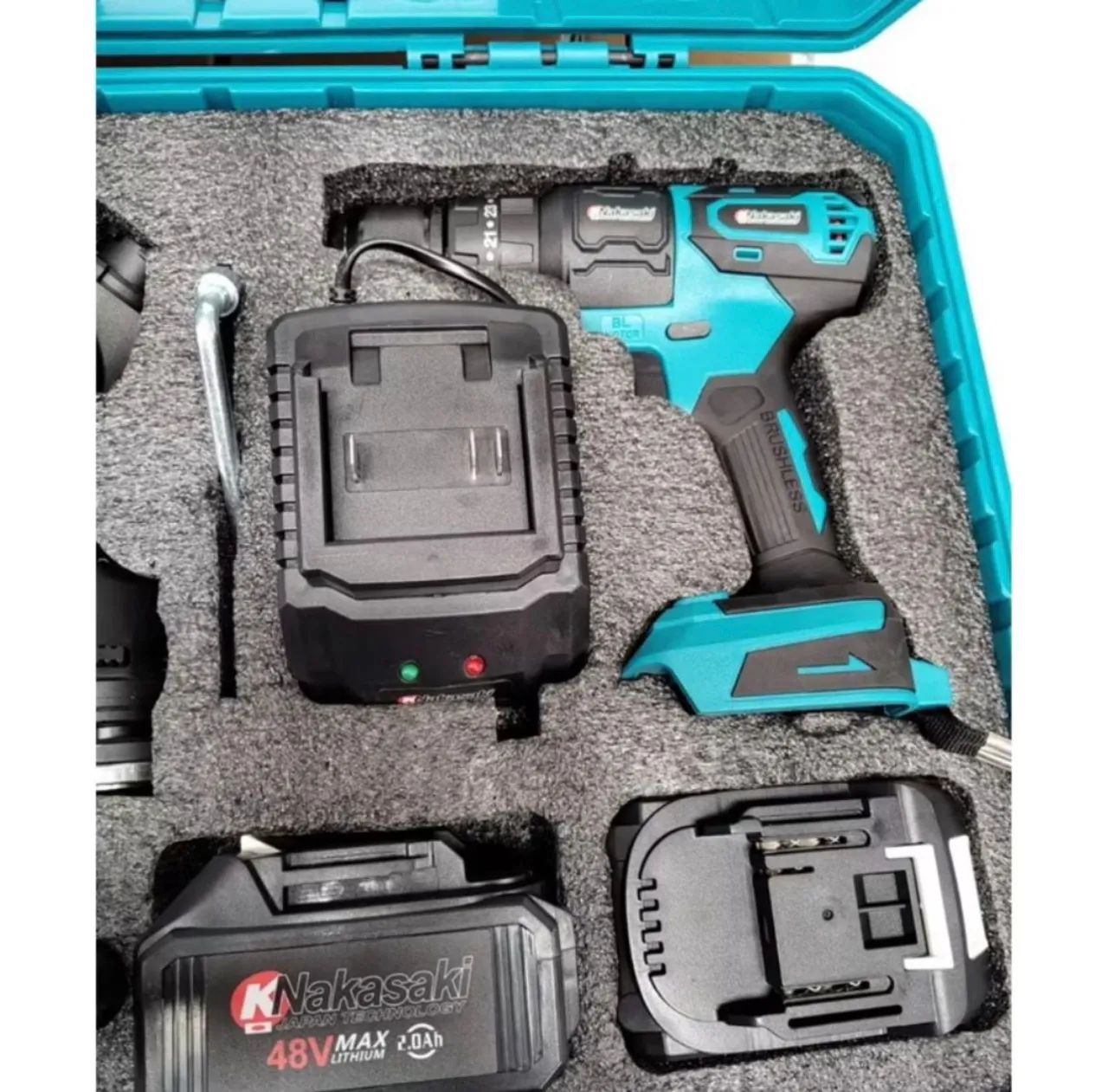 Kit chave de impacto furadeira martelete moto Serra Esmerilhadeira A Bateria 5 Em 1 48V - Foto 3