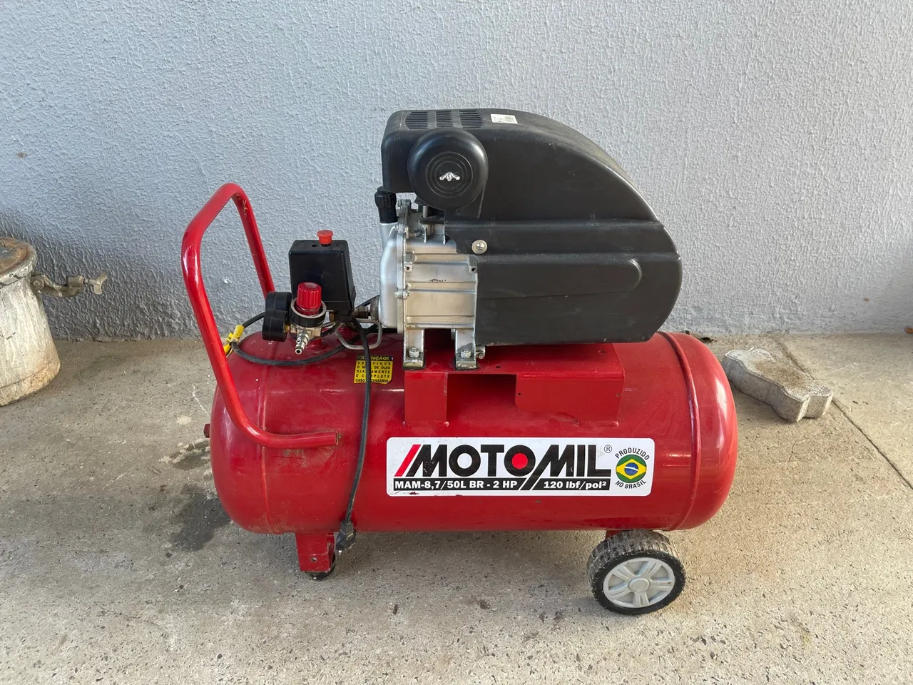 Compressor para pintura e uso geral, motomil 50 litros
