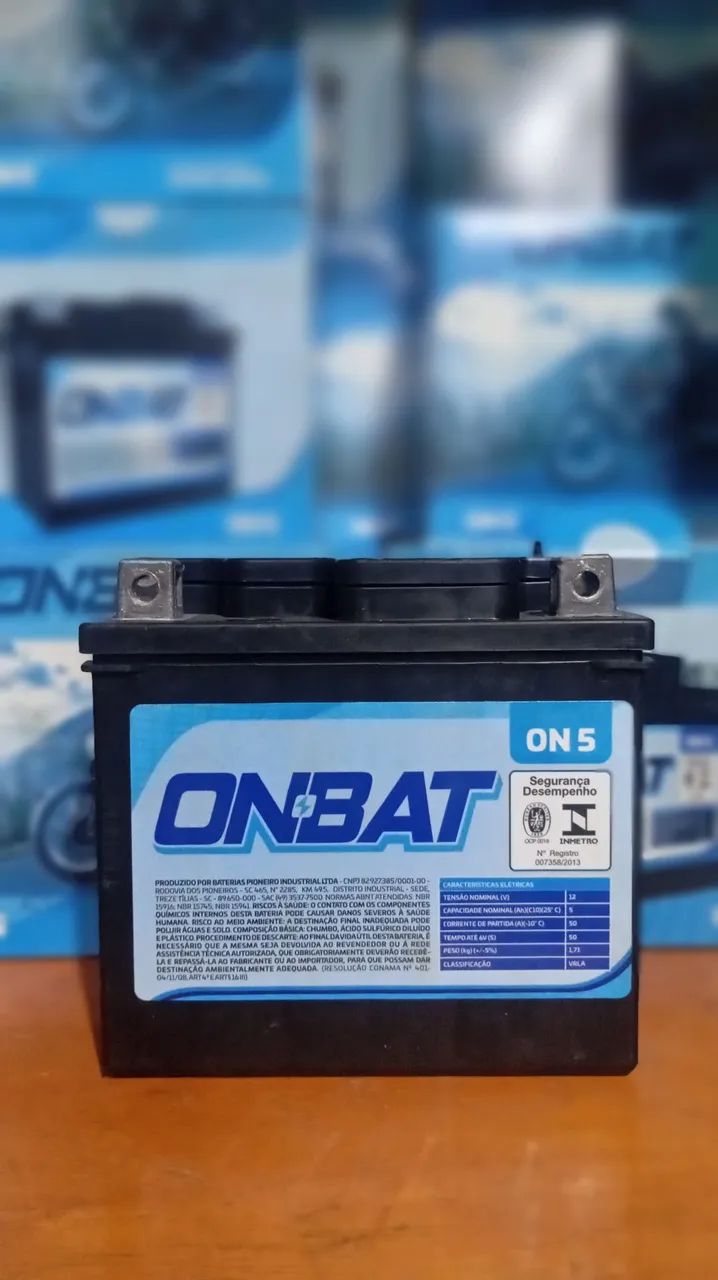 Bateria 5H 1 ano de garantia, atendimento 24 H