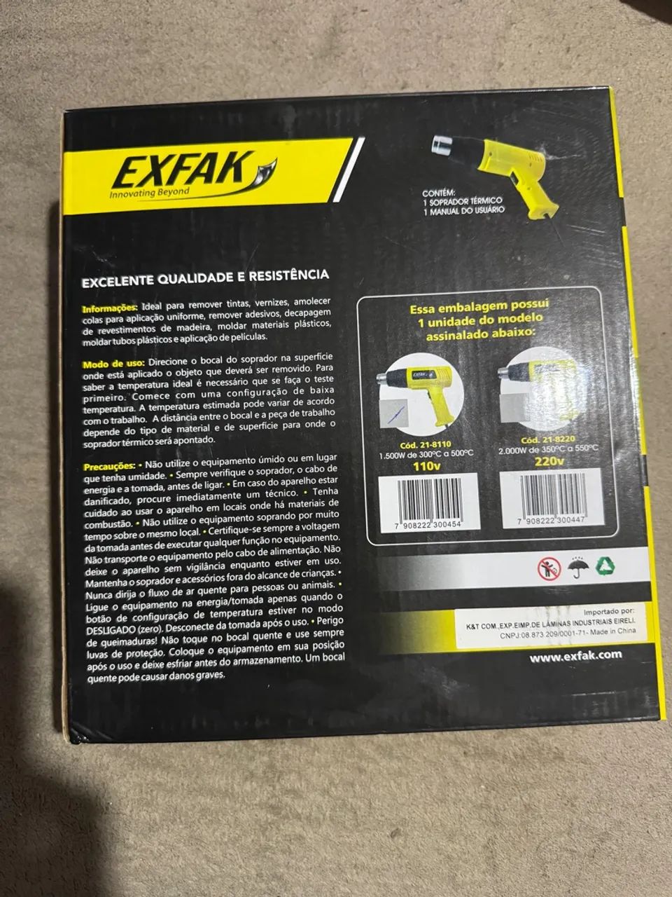Soprador Térmico EXFAK 1500W/2000W - Novo - Foto 3