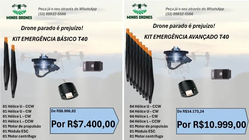 Kit Peças de reposição para drones de pulverização DJI Agras T20P, T40 ,T50 e 25 - Foto 3