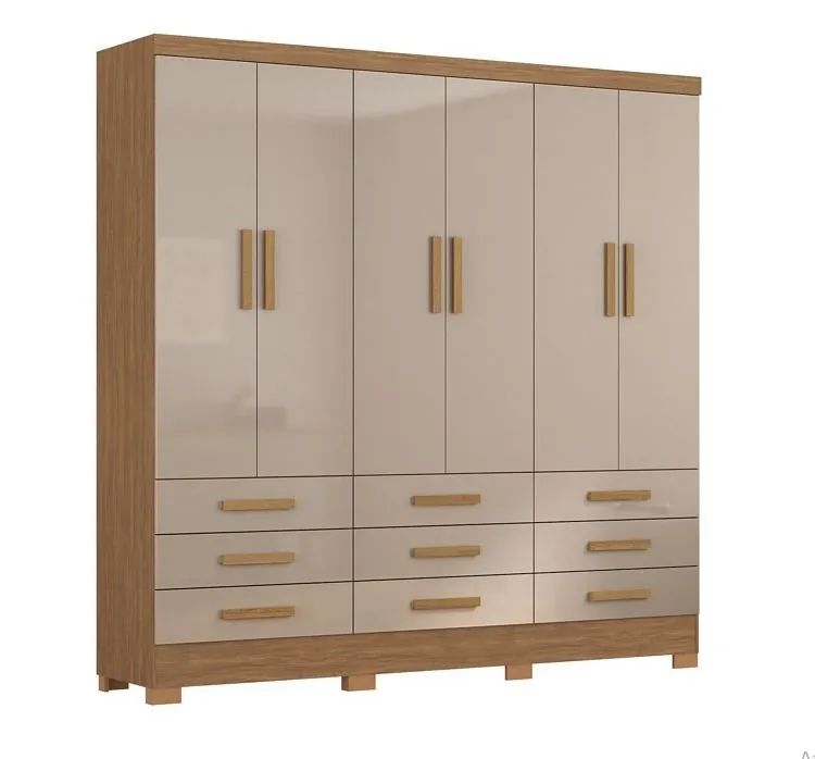 Guarda-Roupa Moderno 6 Portas e Gavetas - Foto 3