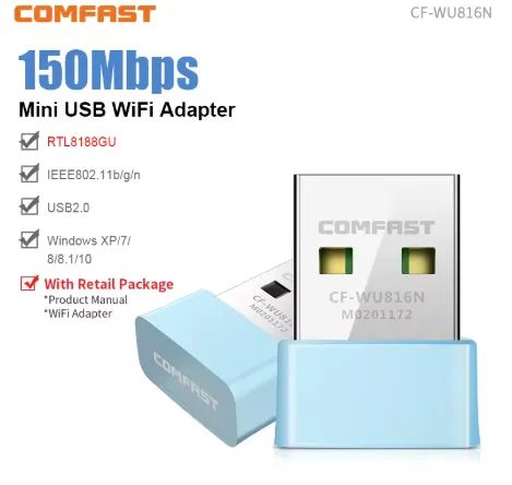 Adaptador Wi-Fi USB 150Mbps Comfast - Foto 3