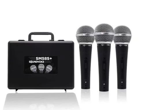 Kit com 3 microfones Soundvoice SM58S+ - Foto 2
