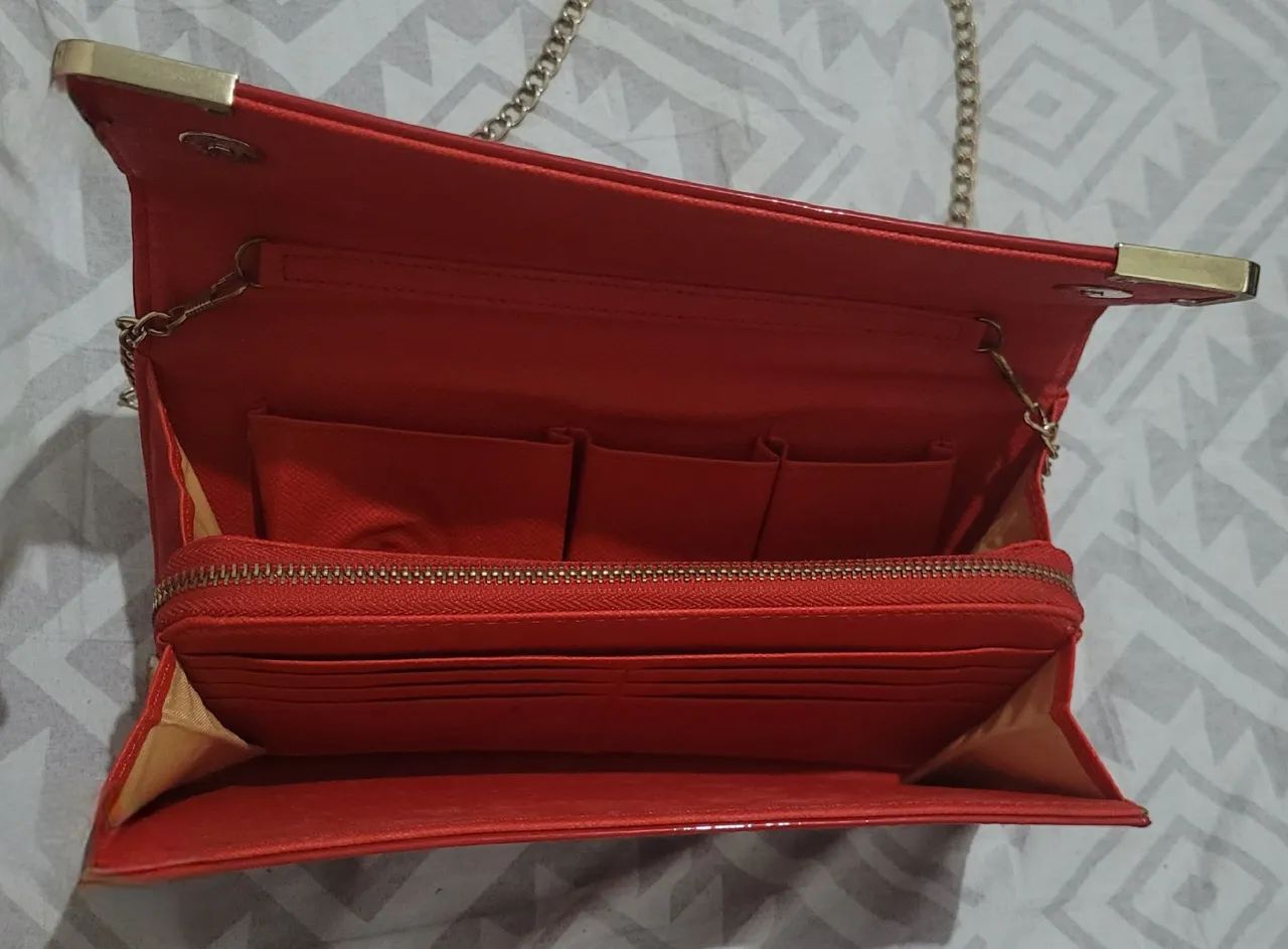 Bolsa de Ombro Vermelha - Foto 3