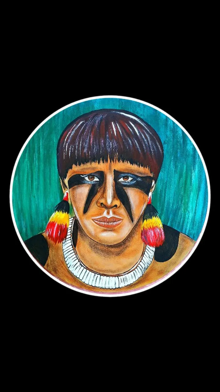 Quadro Decorativo: Guerreiro Indígena Kuikúro - Autor: Vinicius Sarges