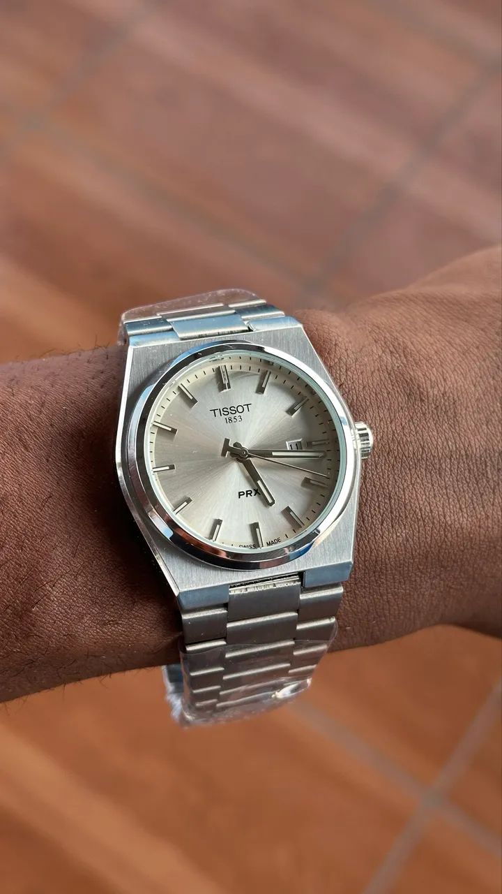 Relógio Estilo Tissot PRX Prata - Foto 2
