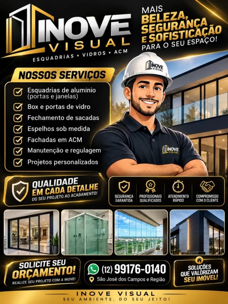 Serviços de esquadrias e ACM 
