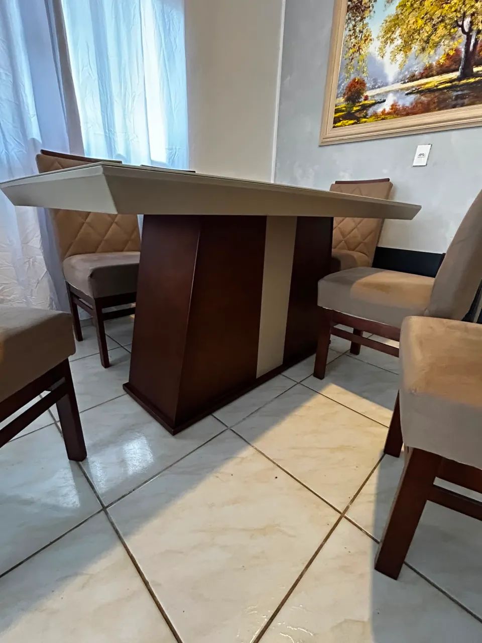 Mesa com tampa de vidro - Foto 2