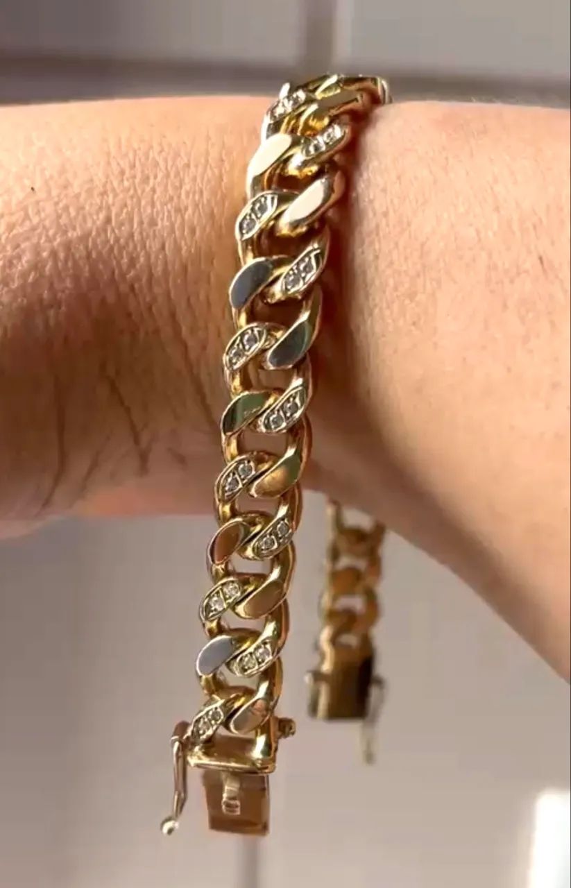 Pulseira em ouro maciço 18K, com 66,6g. - Foto 4