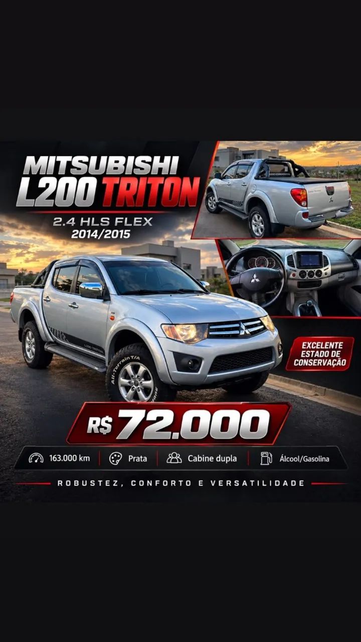 Mitsubishi L200 Triton HLS 2.4 Flex 16V CD Mec. 2015 2015