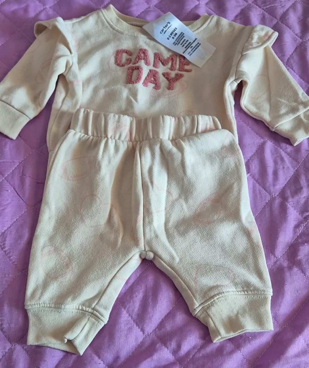 Conjunto moletom Carters 0-3 meses