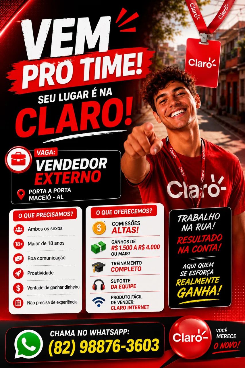 Vaga Vendedor Externo 