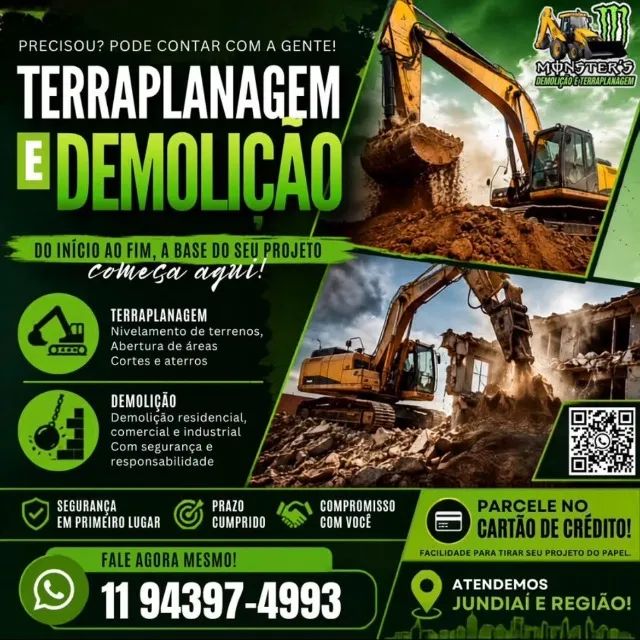 DEMOLIÇÃO E TERRAPLANAGEM