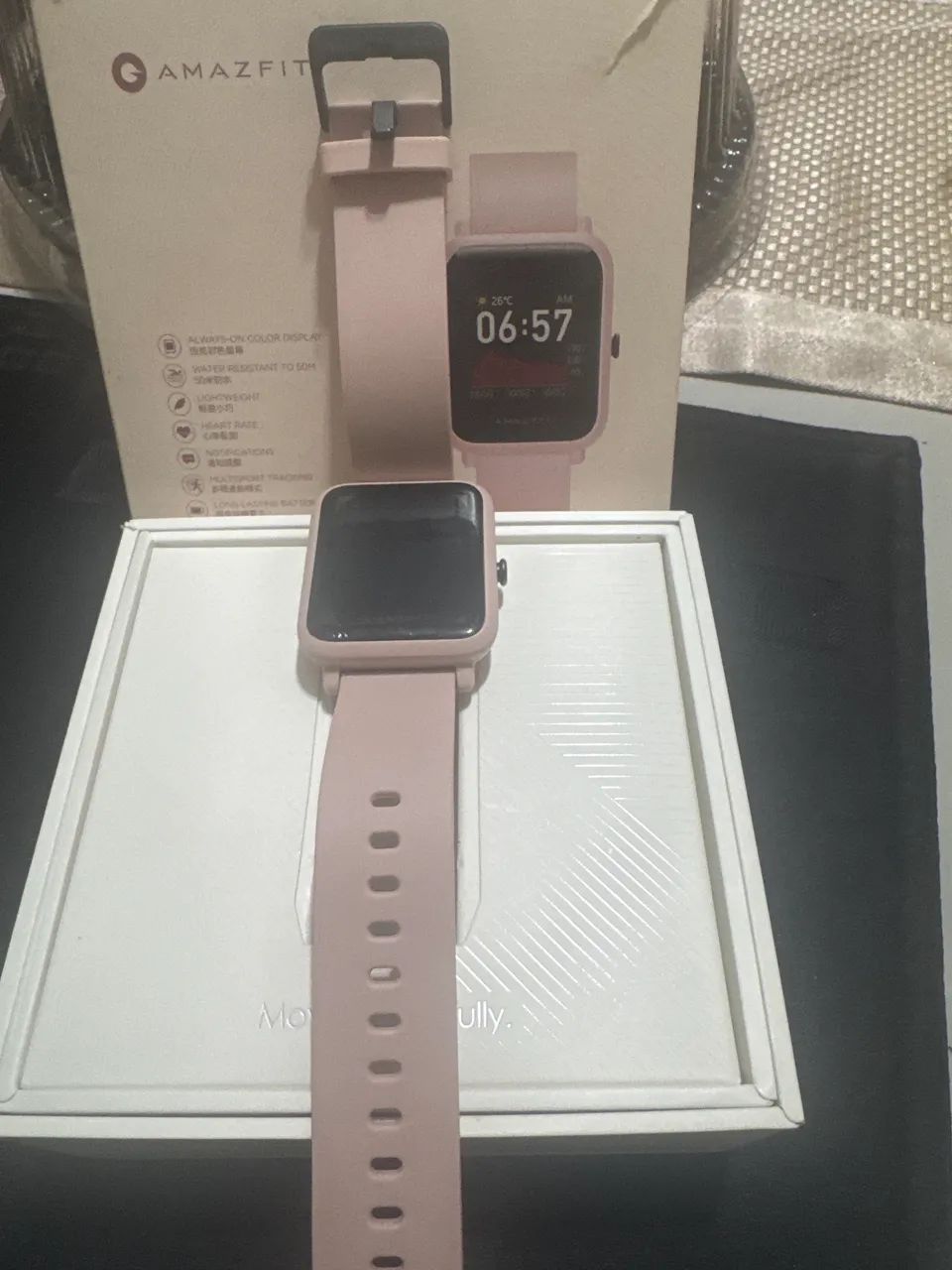 Relógio amazfit Bip S Lite rosa - Foto 3