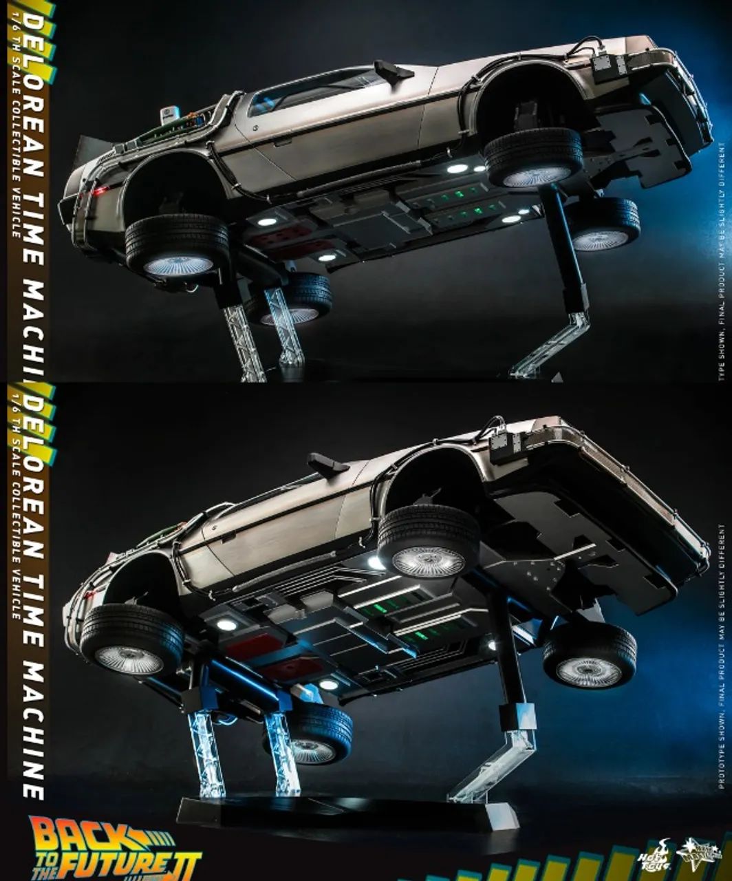 DELOREAN HOT TOYS MAQUINA DO TEMPO GIGANTE 1/6 DR BROWN MARTY