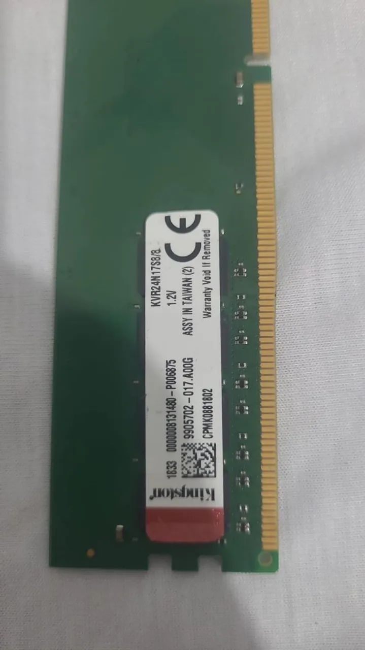 Vendo memória RAM Kingston 8GB DDR4 funcionando perfeitamente  - Foto 4