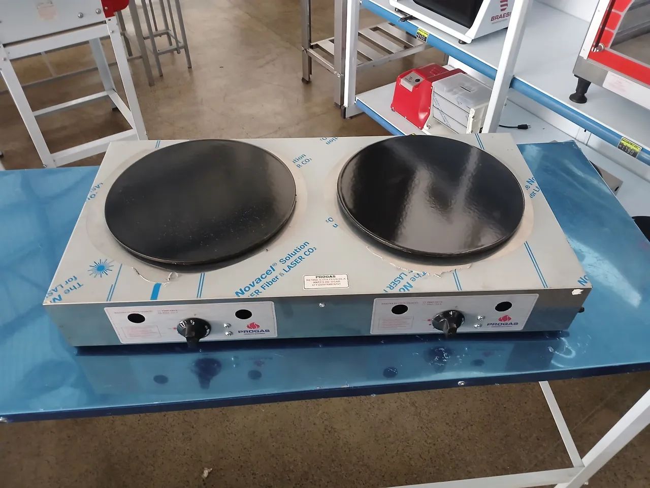Chapa a Gás para Crepe Francês Progás Inox 2 Chapas Redodas PRKF-202G - Foto 2