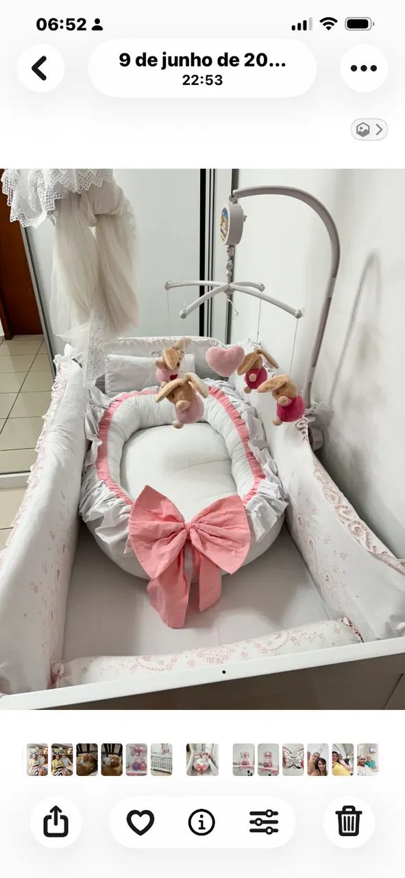 Berço branco com colchão  - Foto 2