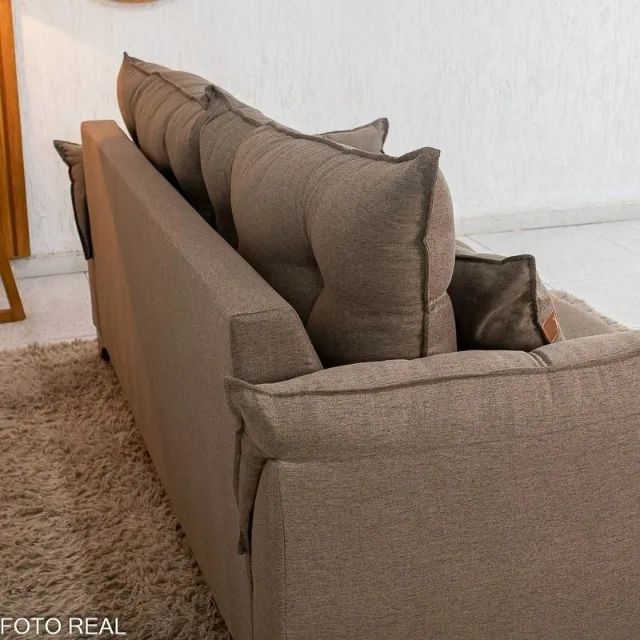 Receba amanhã, pronta entrega!! Sofá 3 Lugares Creta Larg. 1.80m - Molas bonnel - Foto 4