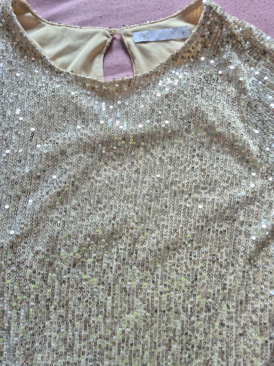 Blusa dourada paetê - Foto 3