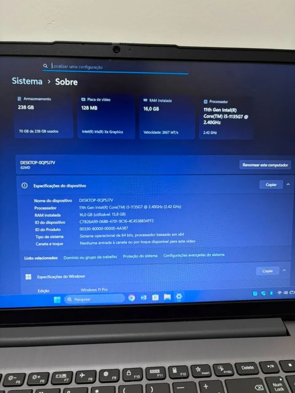 Notebook Lenovo IdeaPad i5 11ª Geração - Foto 5