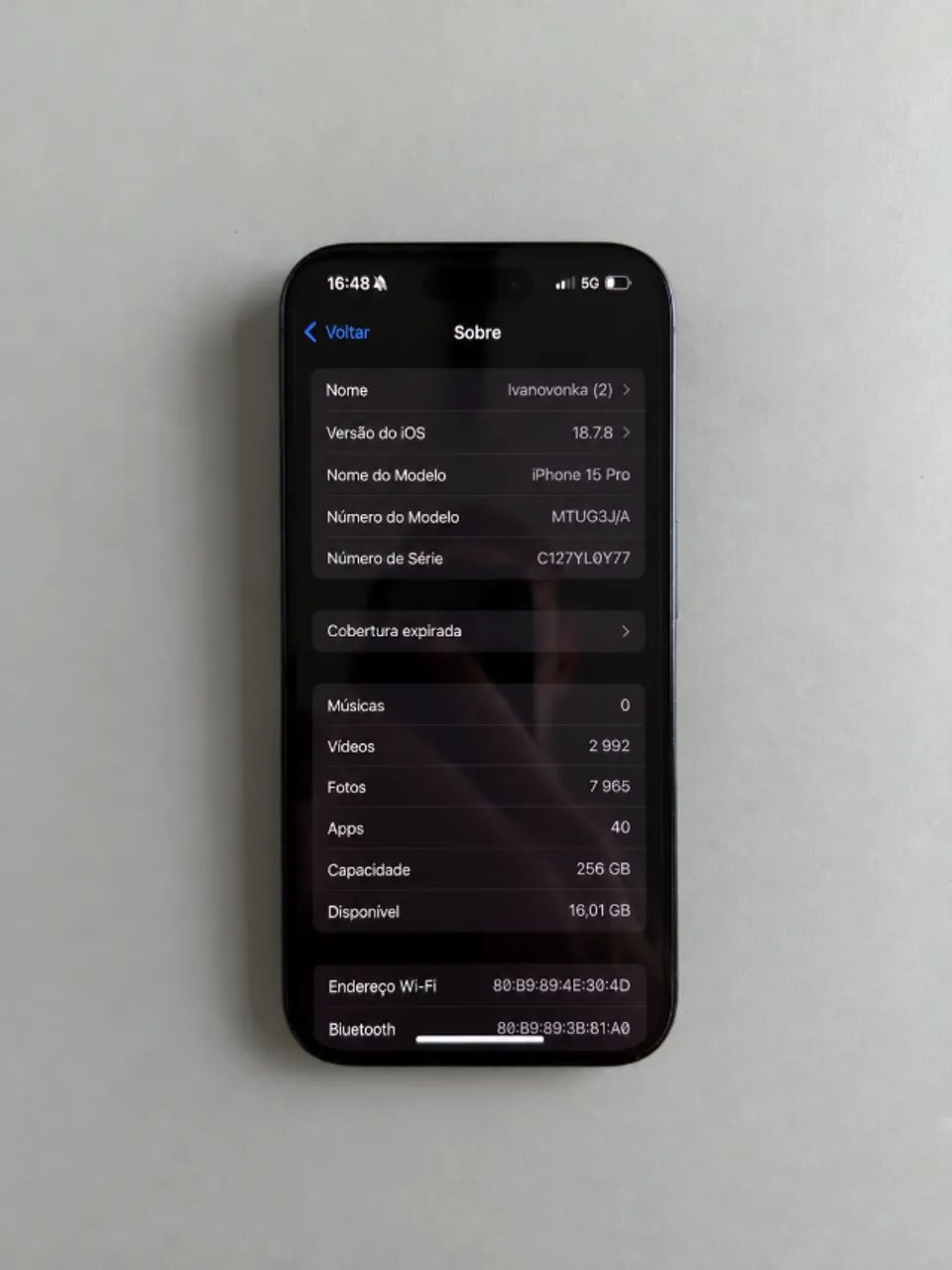 iPhone 15 Pro 256GB ; Excelente estado ; Chip SIM físico