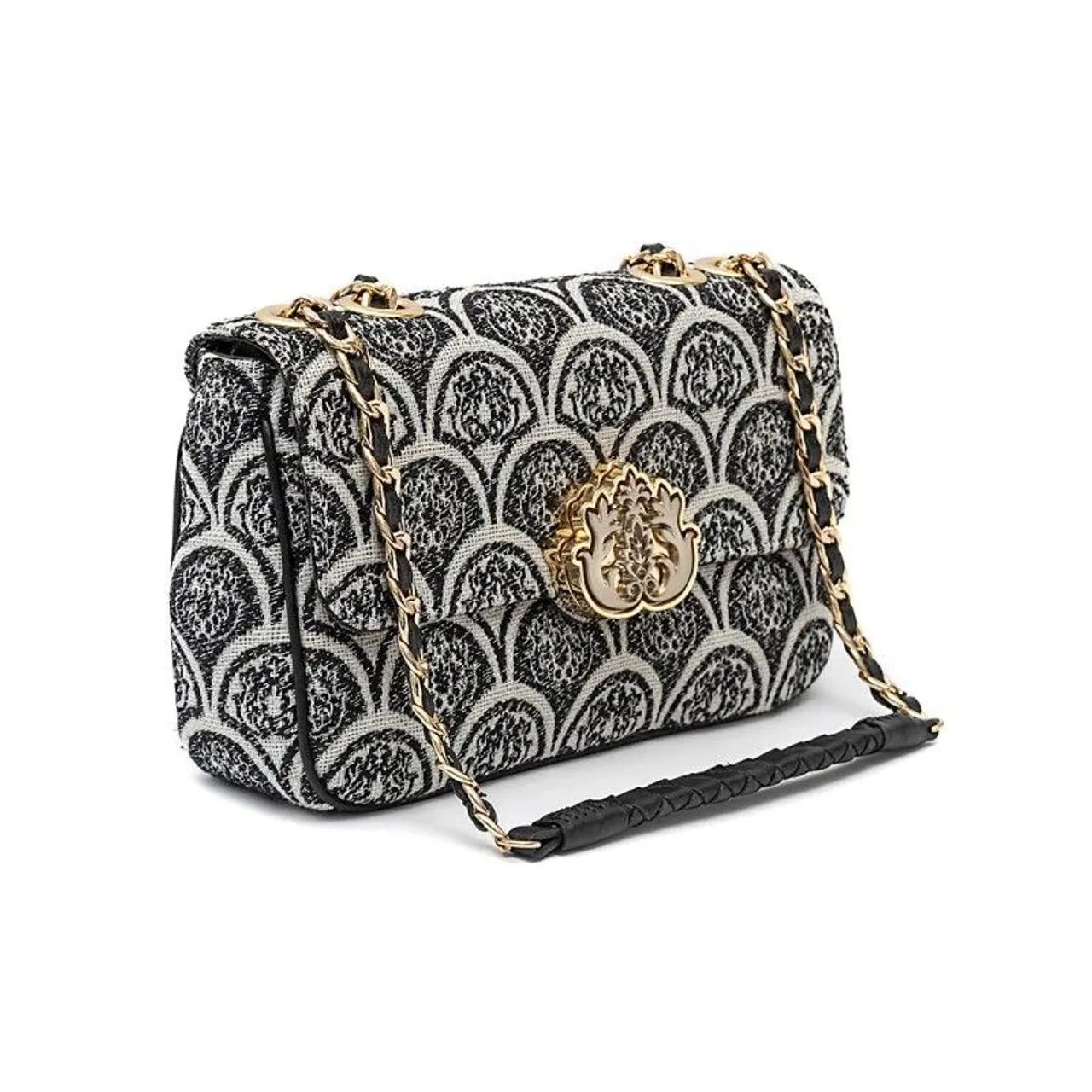 Bolsa ISLA Mini Bag Jacquard com Alça de Corrente e Couro Trançado - Foto 4